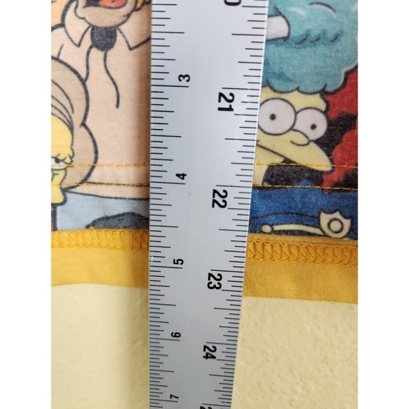 The Simpsons T-Shirt 3/4 Sleeve Color Block‎ Yellow Black All Over Front All - Picture 6 of 8